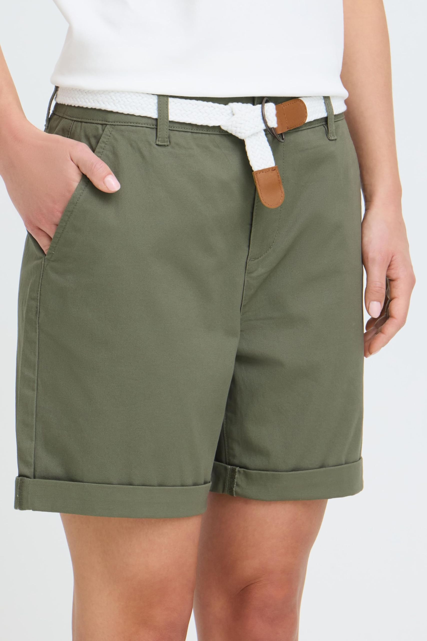 OXMO OXChakira Damen Chino Shorts Kurze Hose
