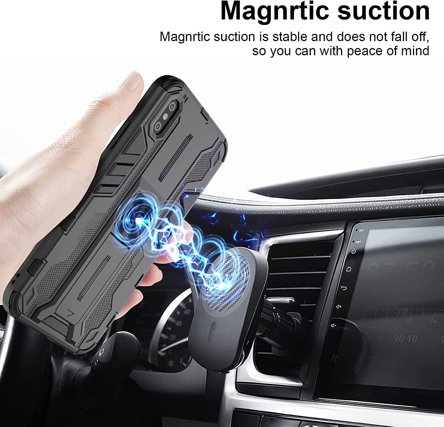 Funda para Xiaomi Redmi Note 15 Pro 5G, Carcasa Antigolpes con Soporte anular metálico, Case Protectora de Grado Militar, Azul — view 265