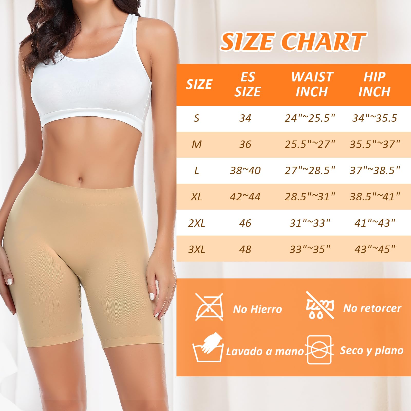 YARRCO Shorts Antirozaduras Mujer Bragas Pantalones Leggings Cortos Boxer Shorts sin Costuras Elástico para Yoga y Ciclismo