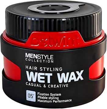Ostwint Menstyle Collection Professional Hair Styling Wet Wax, Natural and Strong Grip, Long-Term Effect, No:05 Wet Wax 150 ml