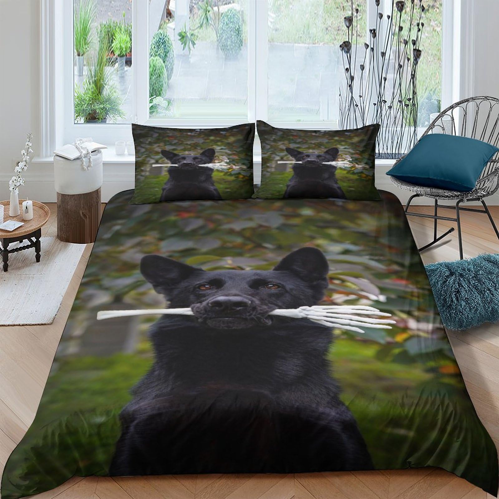 Parure de lit motif animal en microfibre douce pour chambre chaleureuse