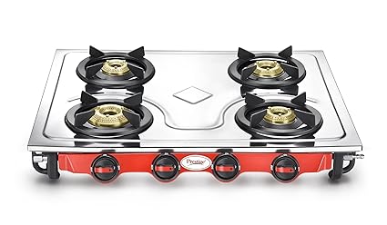 Prestige Sleek 4B Stainless Steel L.P Gas Stove, 4 Burners