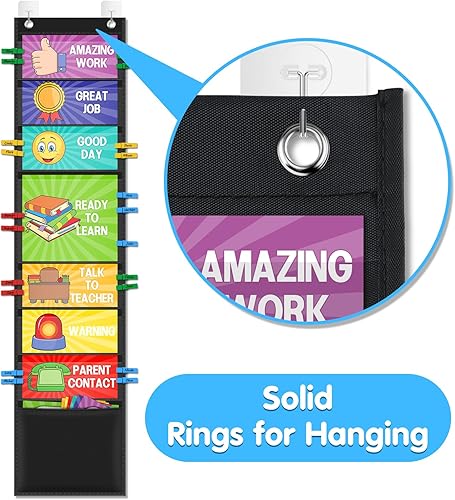 Miniatura 5 de Tabla de clip de comportamiento estudiantil para gestión de aulas para niños de recompensas de bolsillo