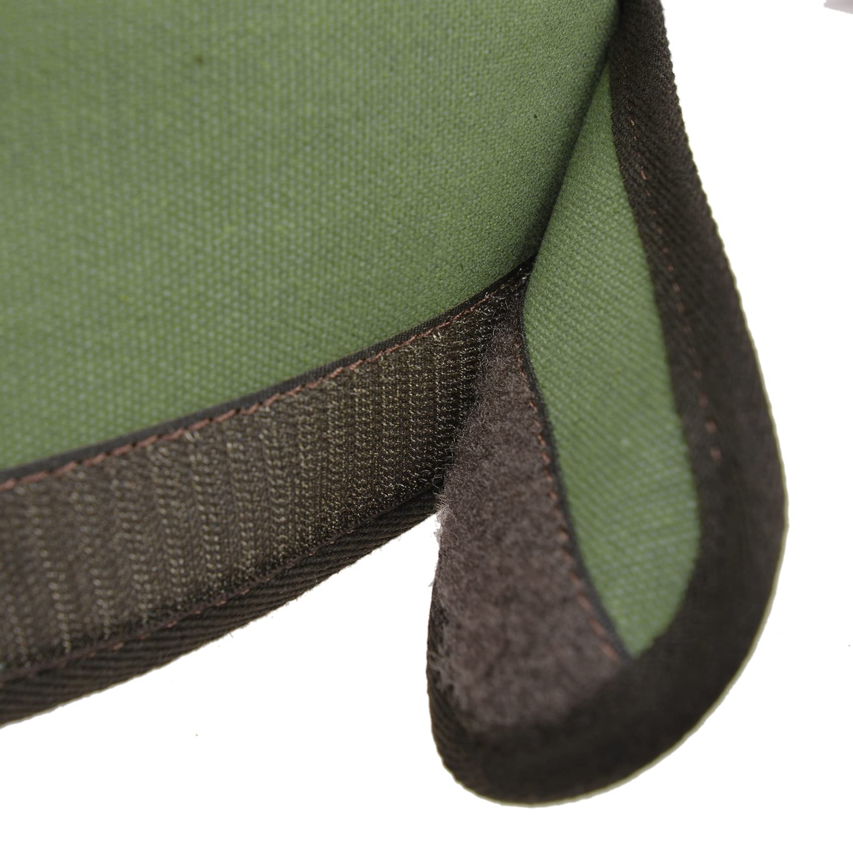 WAYNE'S DOG Leder Canvas Shooting Recoil Shields with Durable Construction, Solid Fit and Padding for Range, Shooting, Hunting (Green)