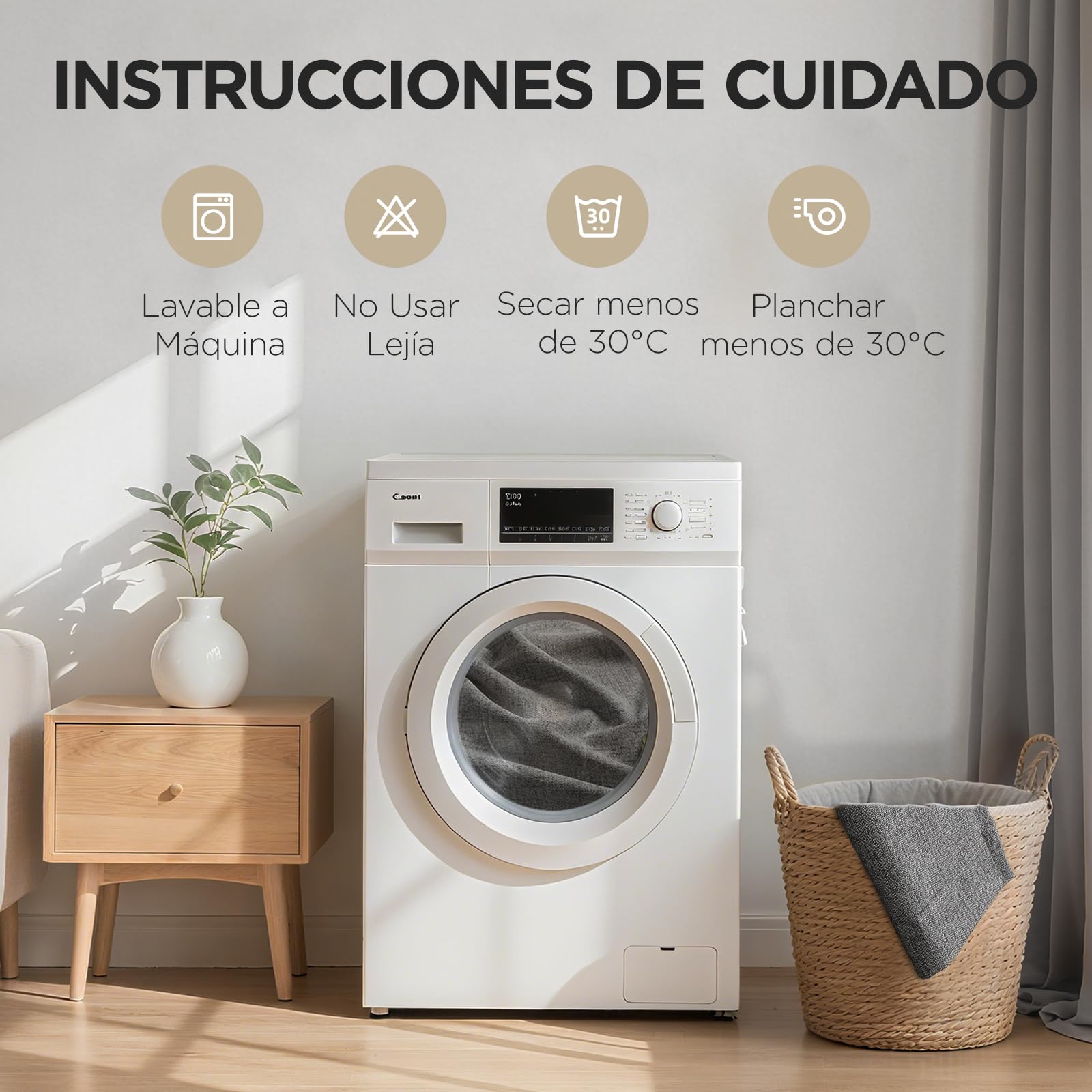 Joydeco 100% Cortinas Opacas 2 Piezas, Lino Cortinas Dormitorio con Ojales Anti Luz Cortina Termica Aislantes Frio y Calor para Salon(Gris, 2x140x175cm)