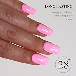 Baby Rose Gel Nail Polonais, 1Pcs Pink Seak off UV LED Gel polonais, Long Lasting, Salon de Manucure d'Art de ongles DIY à la maison pour printemps et été (0.34 Fl Oz-989)