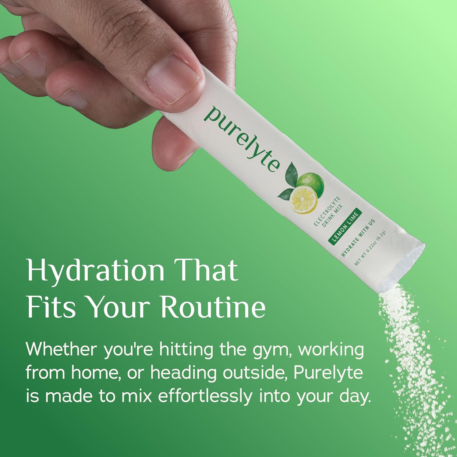 Electrolyte Drink Mix – Sugar-Free Hydration Powder Packets – Clean Electrolytes with Trace Minerals – Keto, Vegan, Gluten-Free – No Artificial Sweeteners – 30 Sticks – Lemon Lime - Image 8