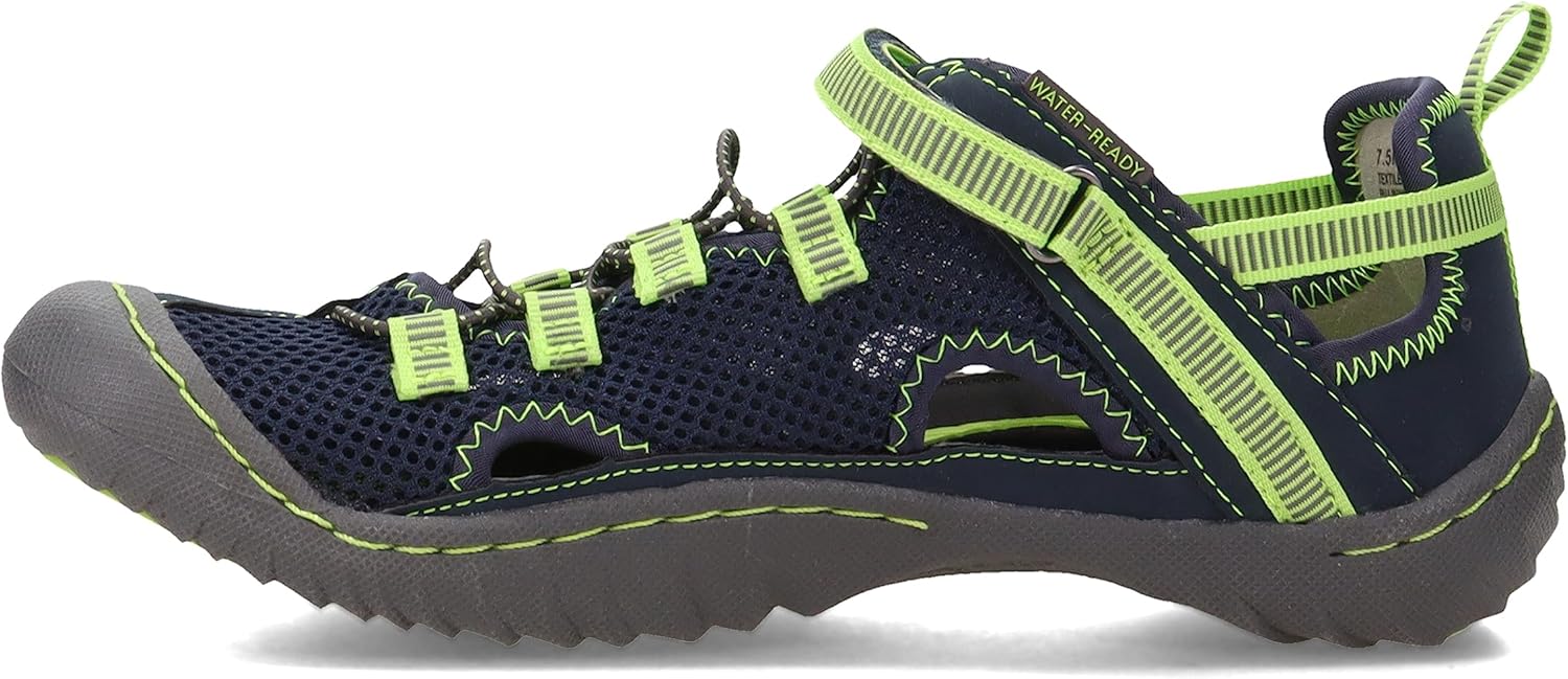 JBU by Jambu Women's Tahoe MJ Water Ready Sneaker, Navy/Kiwi, 7
