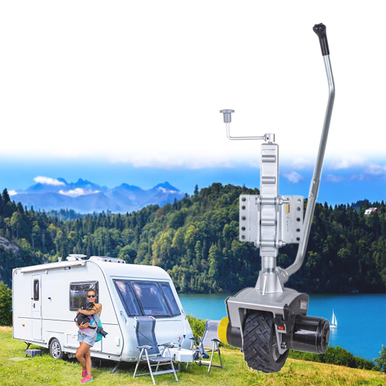 Elektrischer Anhängerwagen, 2722 kg Maximales Anhängergewicht, DC 12 V 550 W, zum Bewegen von Anhängern, Wohnwagen und Booten