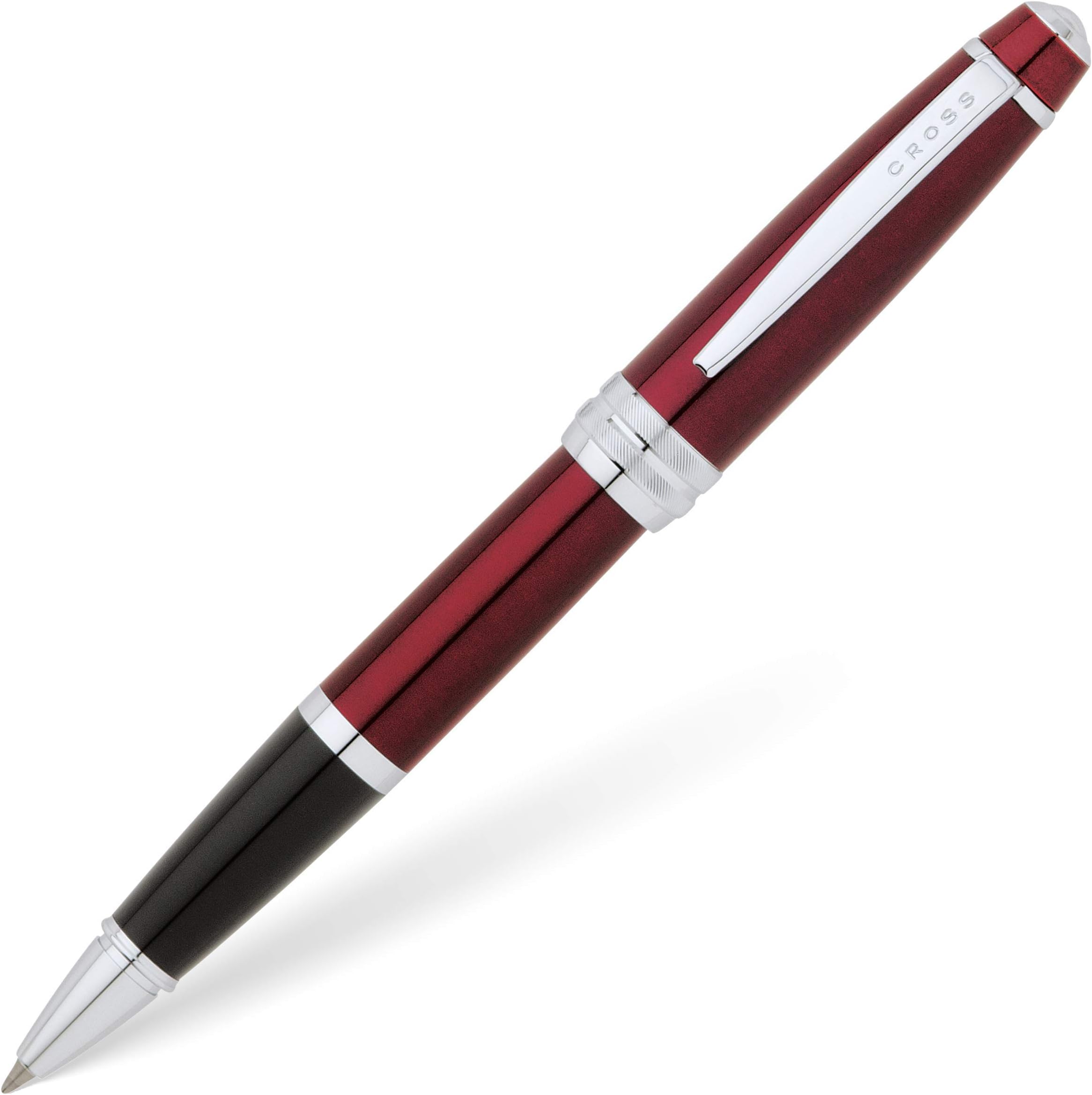 Bailey Red Lacquer Rollerball Pen - Refillable Pen for Smooth Writing - Well-Balanced, Distinctive Design - Easy Handling - Comfortable Grip - Gift-Ready Black Ink