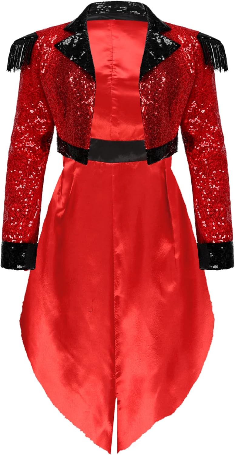 iiniim Disfraz de chaqueta Steampunk victoriano para mujer y adultos, chaqueta de Circus Ringmaster