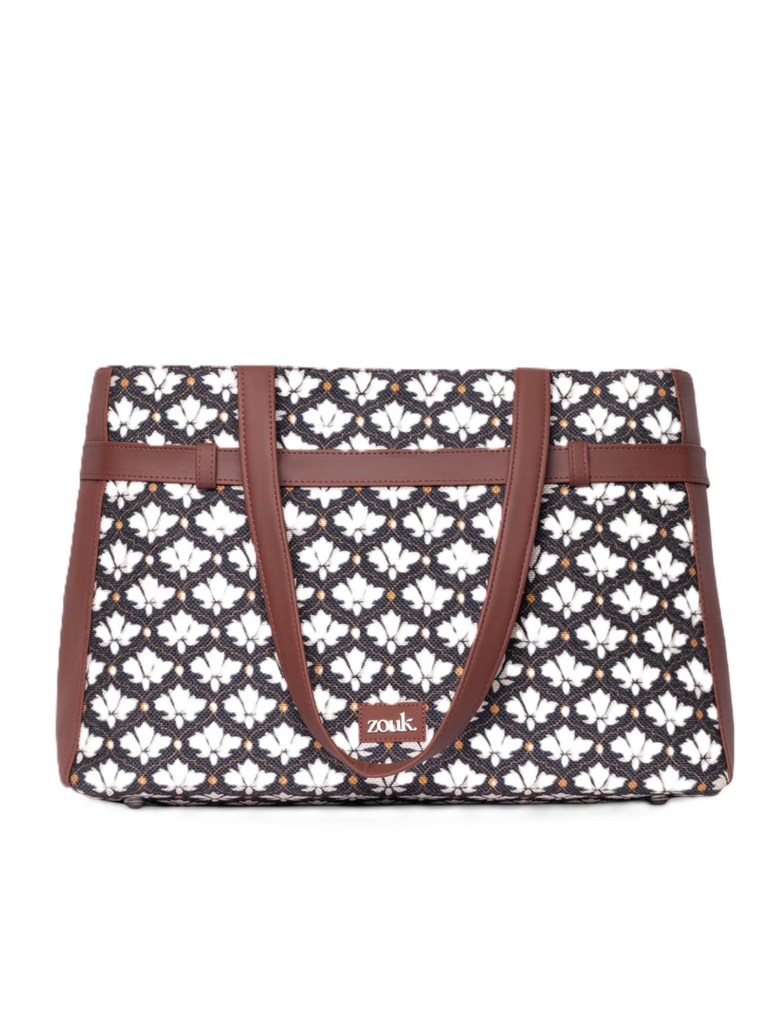 zouk Women's Jute Handcrafted Vegan Leather Statement Office Shoulder Bag-picture-17