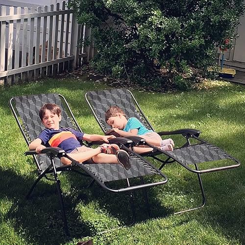 Miniatura 2 de CALIDAKA Tela de repuesto para silla de gravedad, XL Ant i-Gravity - Paño de reparación plegable con 4 cables de repuesto para patio, sillón