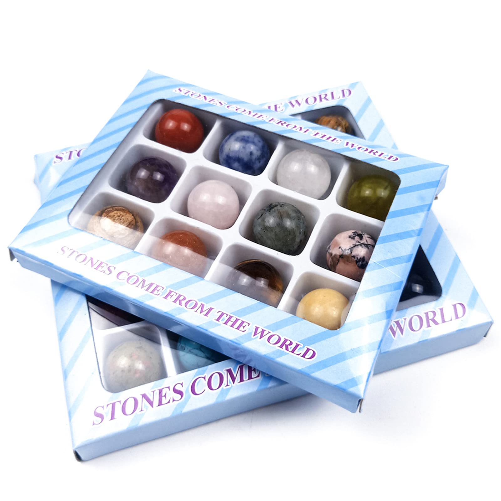 Pietra Preziosa Naturale Sfera Rotonda Pietra Mista Reiki Chakra Guarigione P