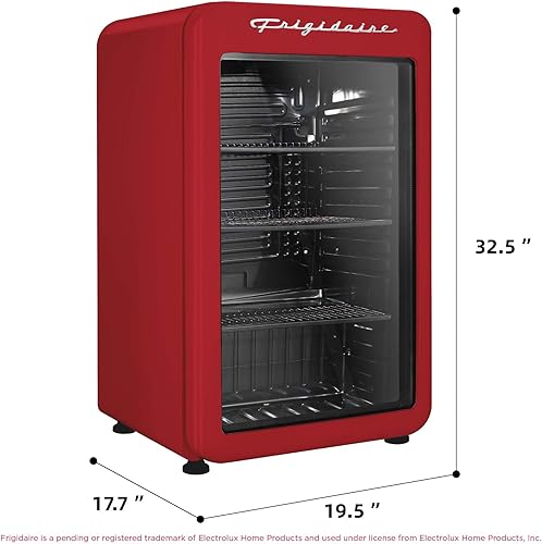 Miniatura 5 de Frigidaire Refrigerador compacto retro con puerta de vidrio, refrigerador de encimera de 3.2 pies cúbicos, esquinas redondeadas, premium, para