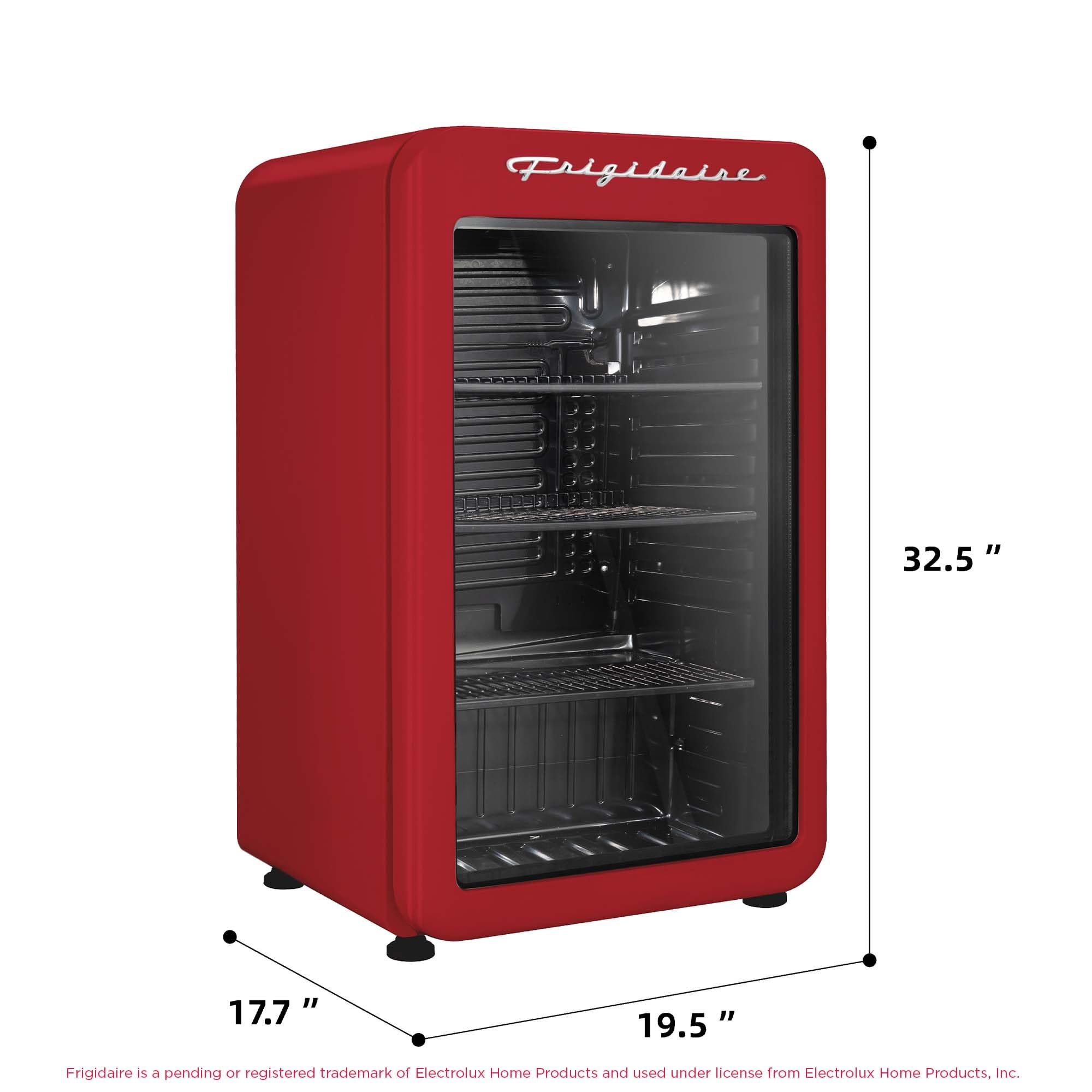 Frigidaire Retro Compact Refrigerator With Glass Door, 3.2 Cu Ft Countertop Fridge, Rounded Corners, Premium, For Office, Bedroom, Dorm Room, Cabin on Fridge.com - View 5