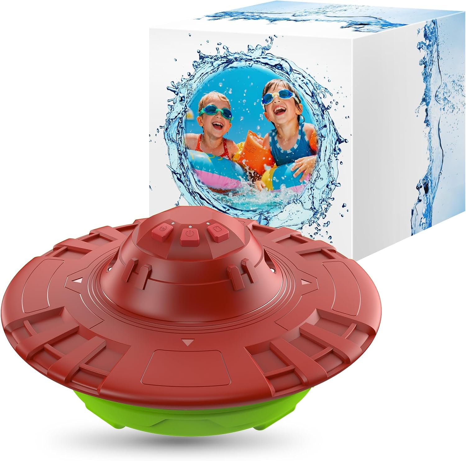 Pool Alarm, 110dB Loud Floating Pool Safety Alarm for Inground & Above Ground Pools | Adjustable Sensitivity, 20'x40' Coverage | Child & Pet Protection, Easy Setup, All Pool Types (Red+Green)