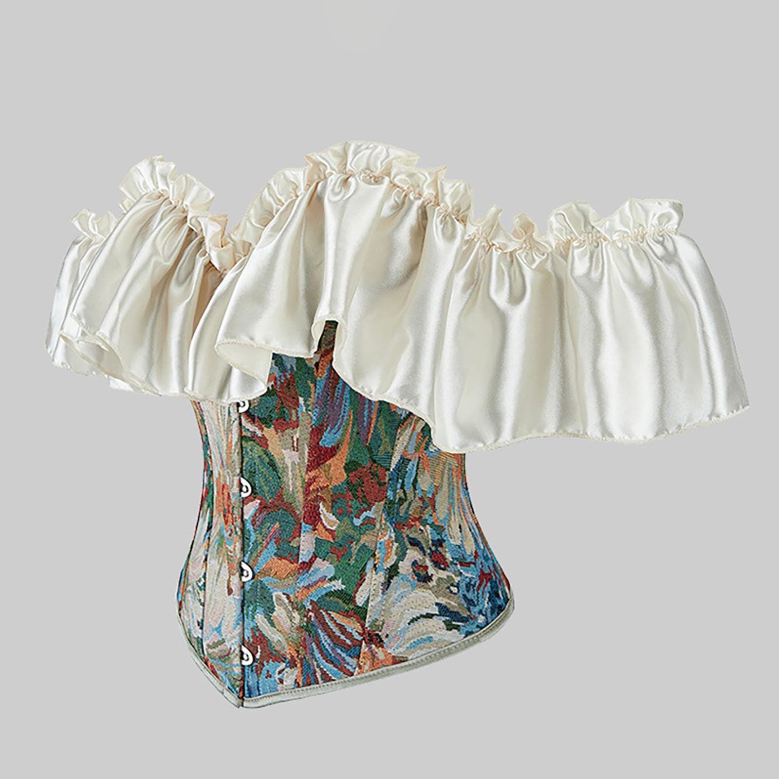 Elegante corsetto modellante con motivo a spina di pesce e lacci, corsetto da donna, moda versatile per tutte le occasioni