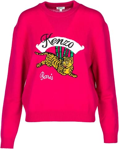 Kenzo suéter de Cuello Redondo Sweater de Mujer Bamboo Tiger Fuxia EU S (UK  S) F862TO5373XC.26.L: Amazon.es: Ropa