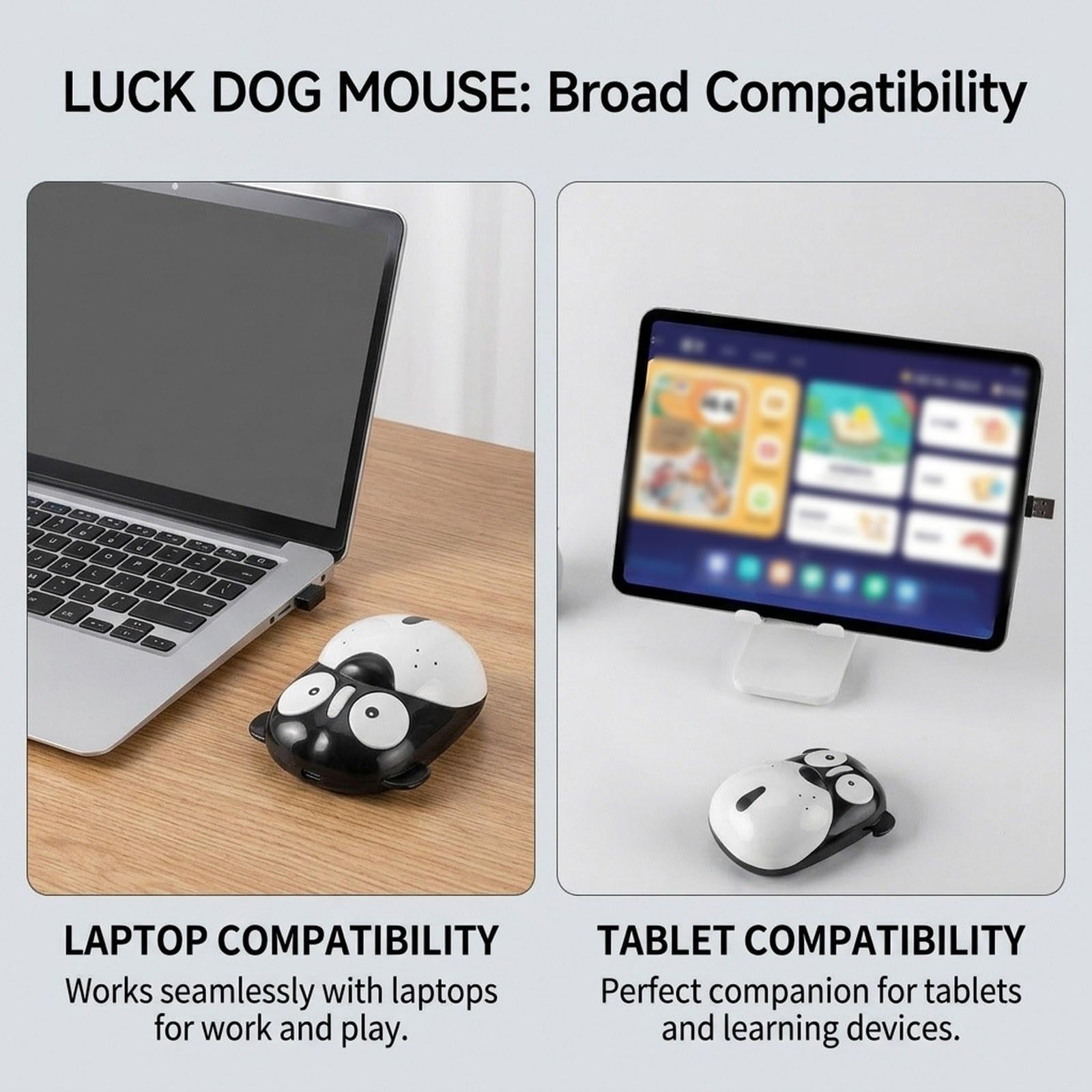 Accessori per Videogiochi a Forma di Cane/Topo dei Cartoni Animati, Eleganti, multifunzionali, Decorativi e alla Moda per Bambini, Ricaricabili, per, Nero