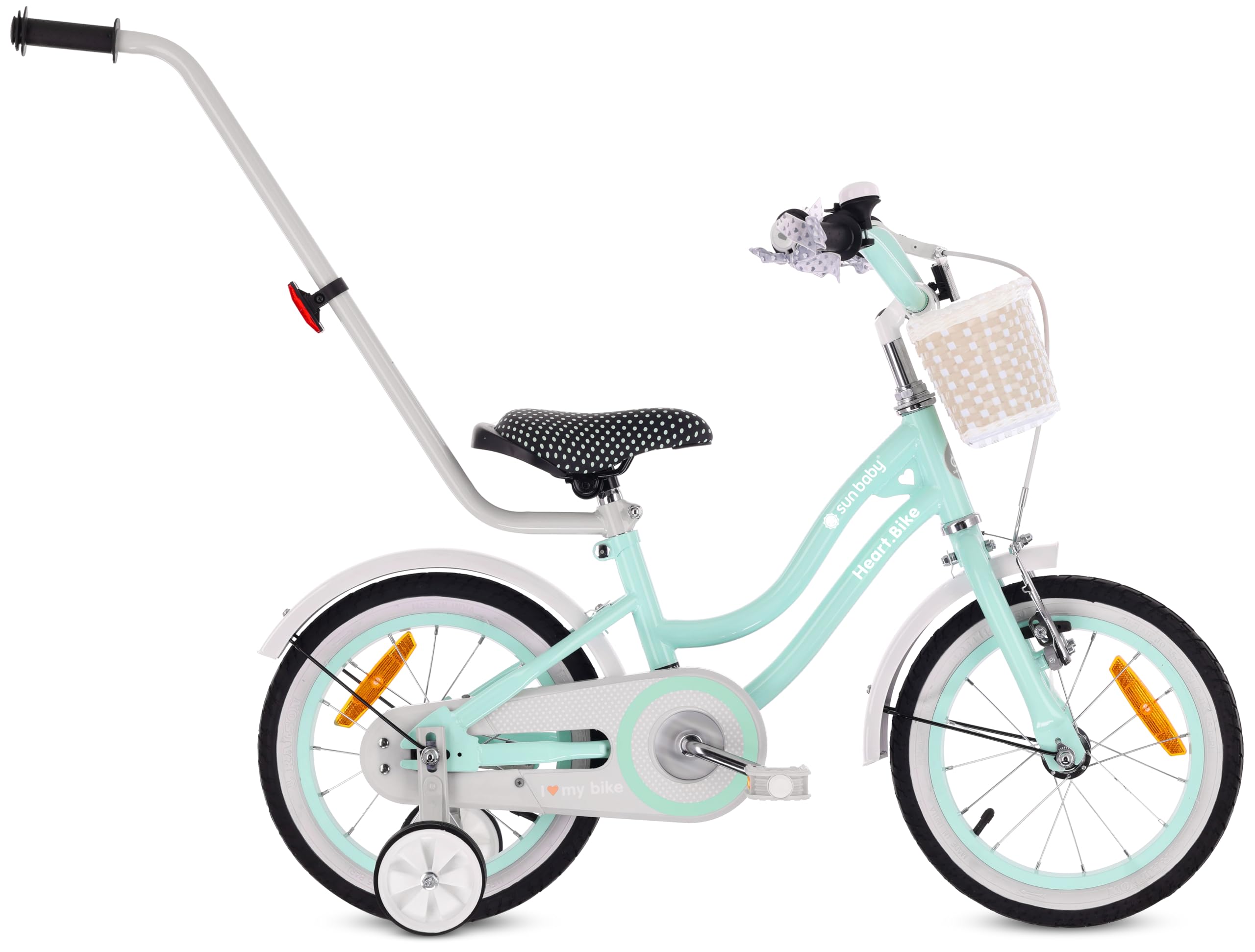 sun baby Bicicleta para niñas Heart Bike, tamaño de Rueda 12 14 16 Pulgadas, con Barra de Empuje Desmontable, Bicicleta Infantil para niñas de 2 a 6 años — view 20