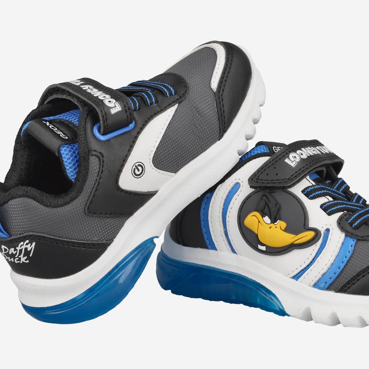 Geox Junior Boy J CIBERDRON Boy H - Zapatillas Deportivas, Color Negro y Azul