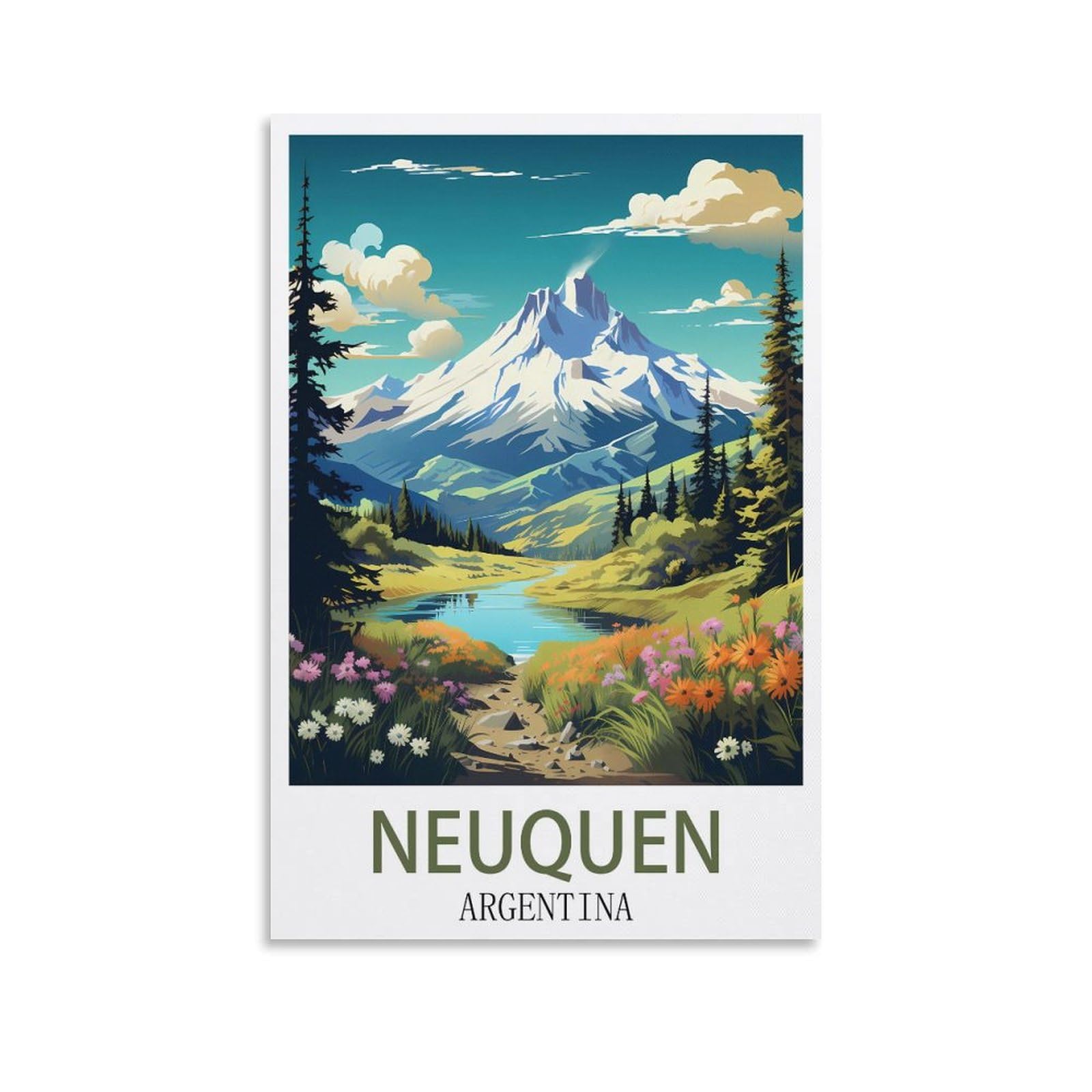EZMLFA 5D Diamond Art Kits for Beginner,Neuquen Argentina,Diamond Art House DIY Diamond Art Kits for Home Wall Decor 40x40cm