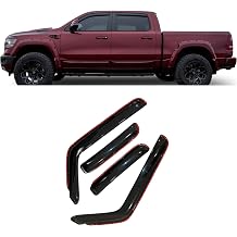 Black Horse off Road [BHOR in Channel Rain Guards/Wind Deflectors Compatible with 2016-2024 Nissan Titan XD|2017-2024 Nissan Titan Smoke 4 PCs - 1494977IN
