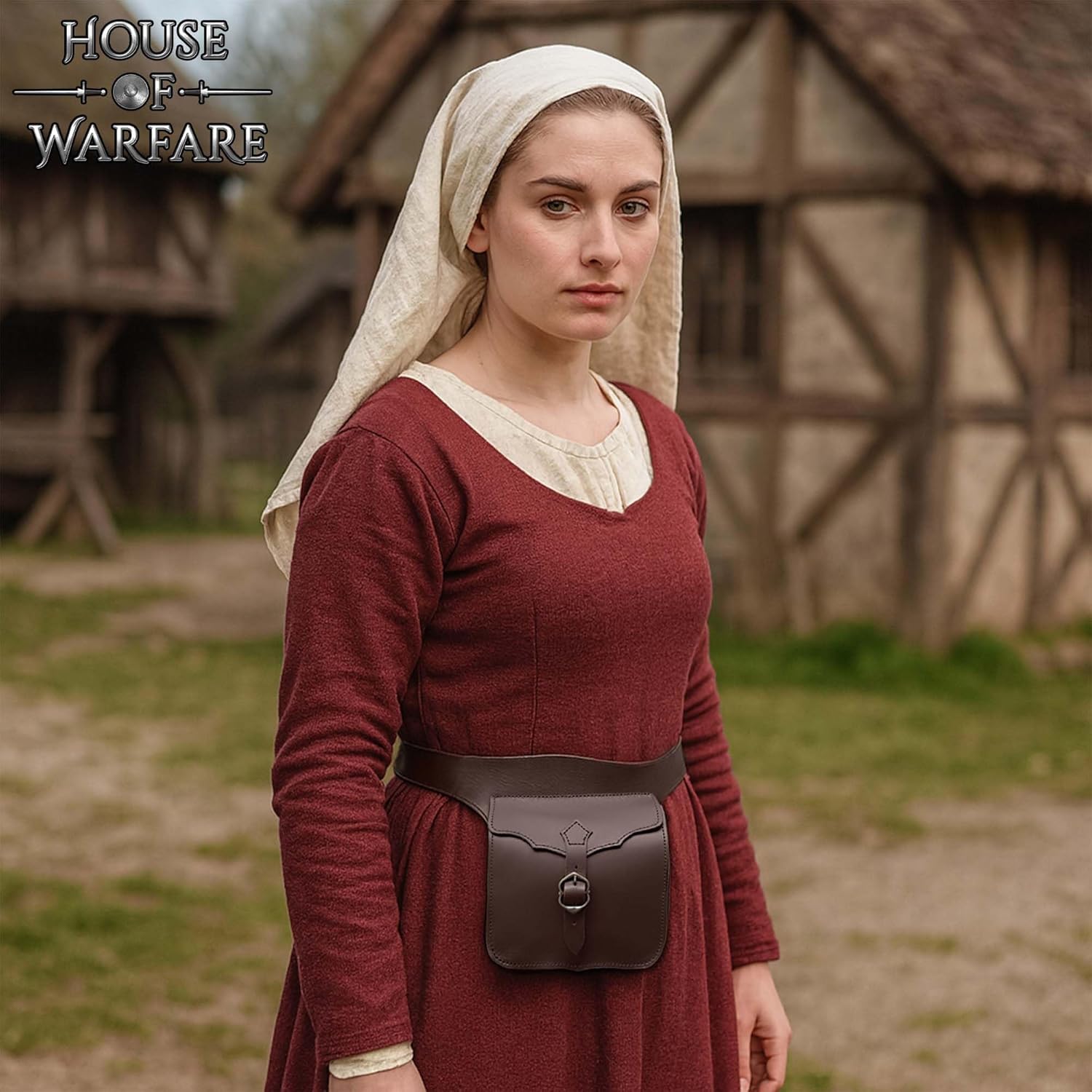 Full Grain Leather Belt Bag for Men & Women | Handmade Medieval LARP Pouch with Buckle for Cosplay & Renaissance Fair (Satchel Bag) - Image 7