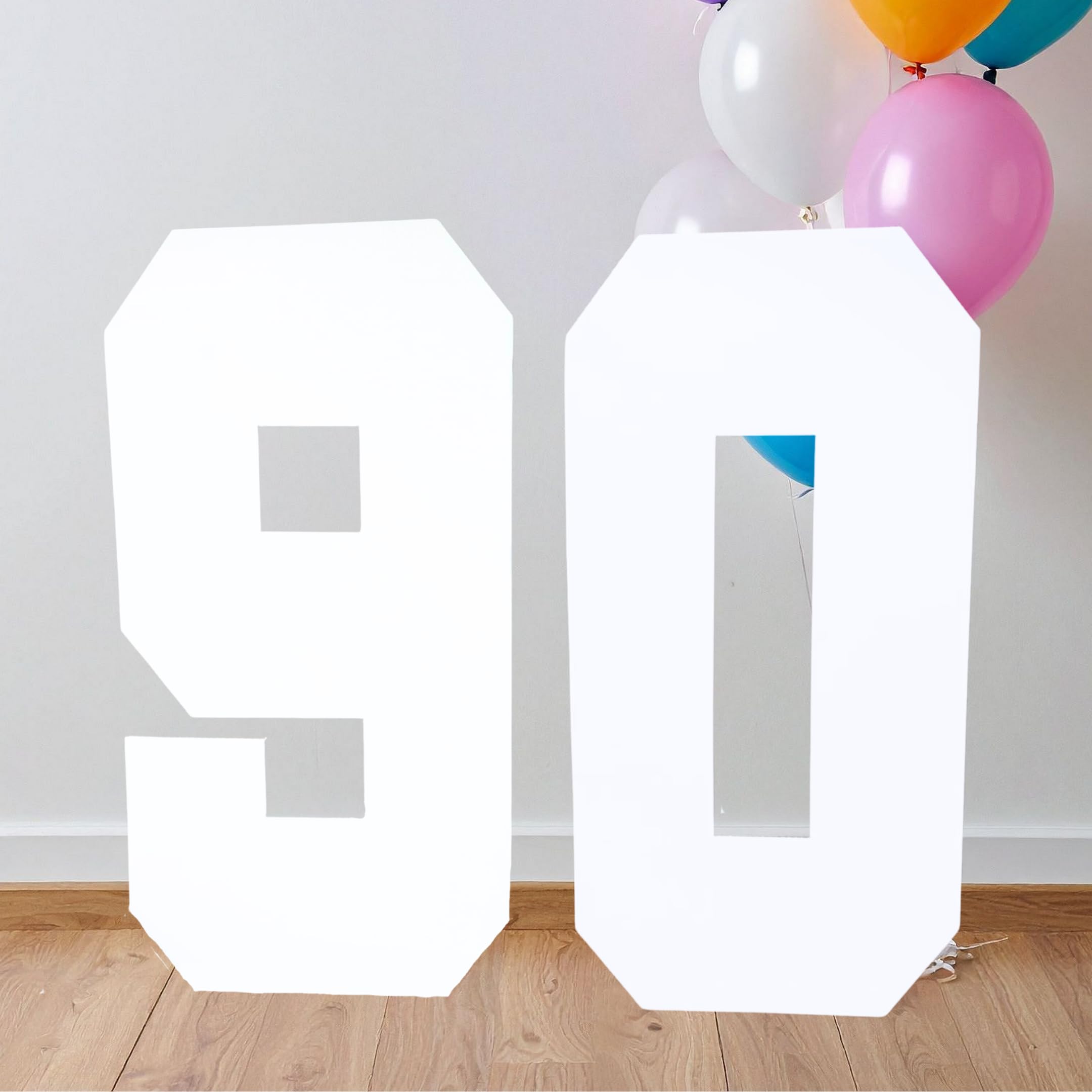 Large Cardboard Number 75cm: CARDÉCORAY Party Decor, DIY Birthday Decorations – Giant Cardboard Cutout Banner, Birthday Numbers, Craft Party, Freestanding, 60 50 40 Birthday, Event Photo Prop (90)