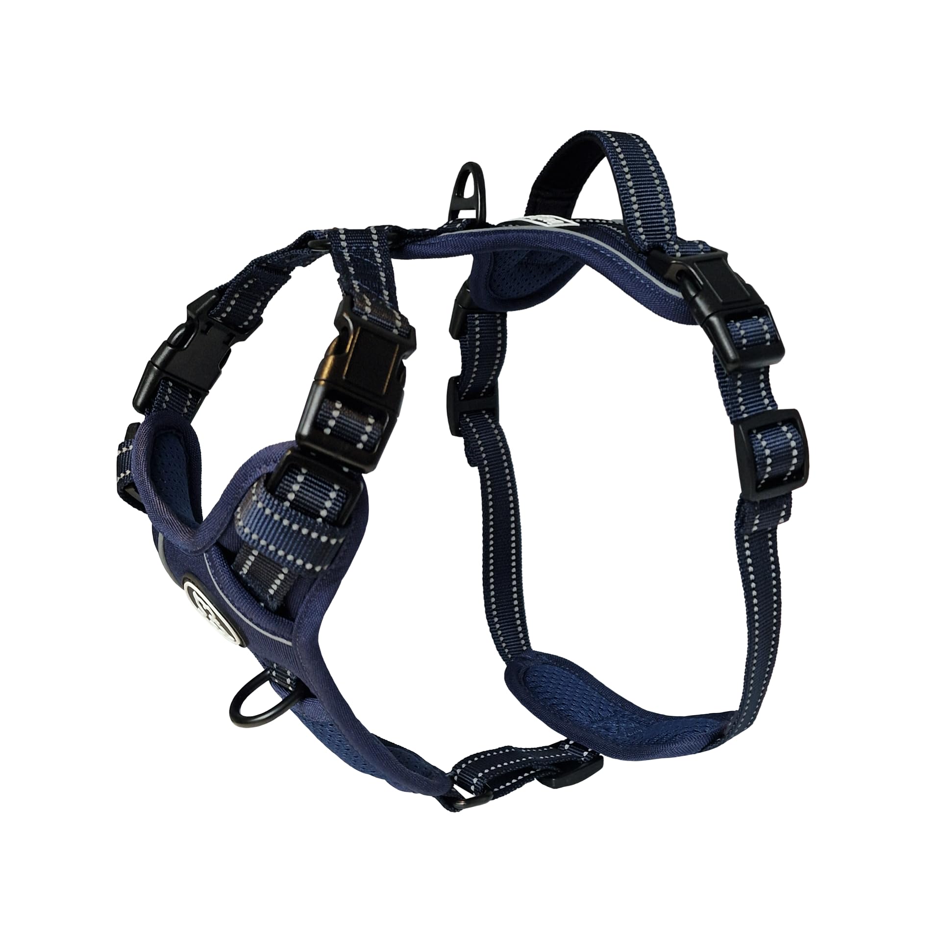Barkridges® TruFit Freedom Dog Harness Adjustable Easy to Wear | No Pull Training | Chafing-Free | Safety Reflective | Comfortable | Handle | Small Medium Large (Dark Blue, XS) — image 1