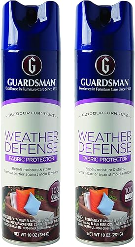 Guardsman 462000 Weather Defense - Protector de muebles de tela para exteriores, repele la humedad y las manchas, paquete de 2 de 10 onzas líquidas