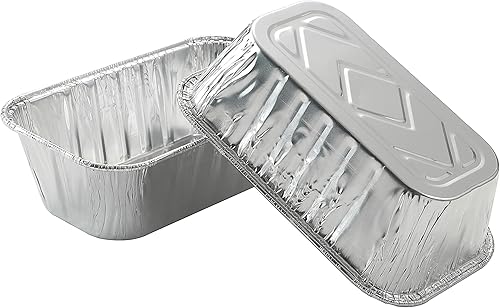 Miniatura 3 de Paquete de 100 mini moldes para pan de 1 libra de papel de aluminio desechables resistentes, tamaño estándar, 6 x 3.5 x 2.5 pulgadas, aptos para