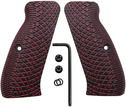 Miniatura 2 de Cool Hand G10 Grips para CZ 75 tamaño completo SP-01 Series Shadow 2 75B BD SP-01 Tristar P120 tornillos incluidos textura agresiva de escamas de