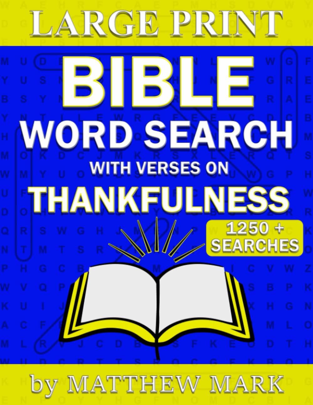Large Print Bible Word Search – with Verses on Thankfulness