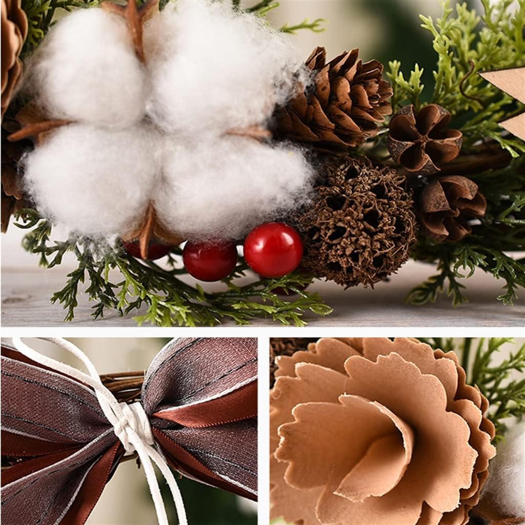 Simulation of Dried Flowers Lemon Rattan Circle Hanging Dead Branch Wreath Door Hanging Props Decorations (Color : E, Size : 1) (D 1)