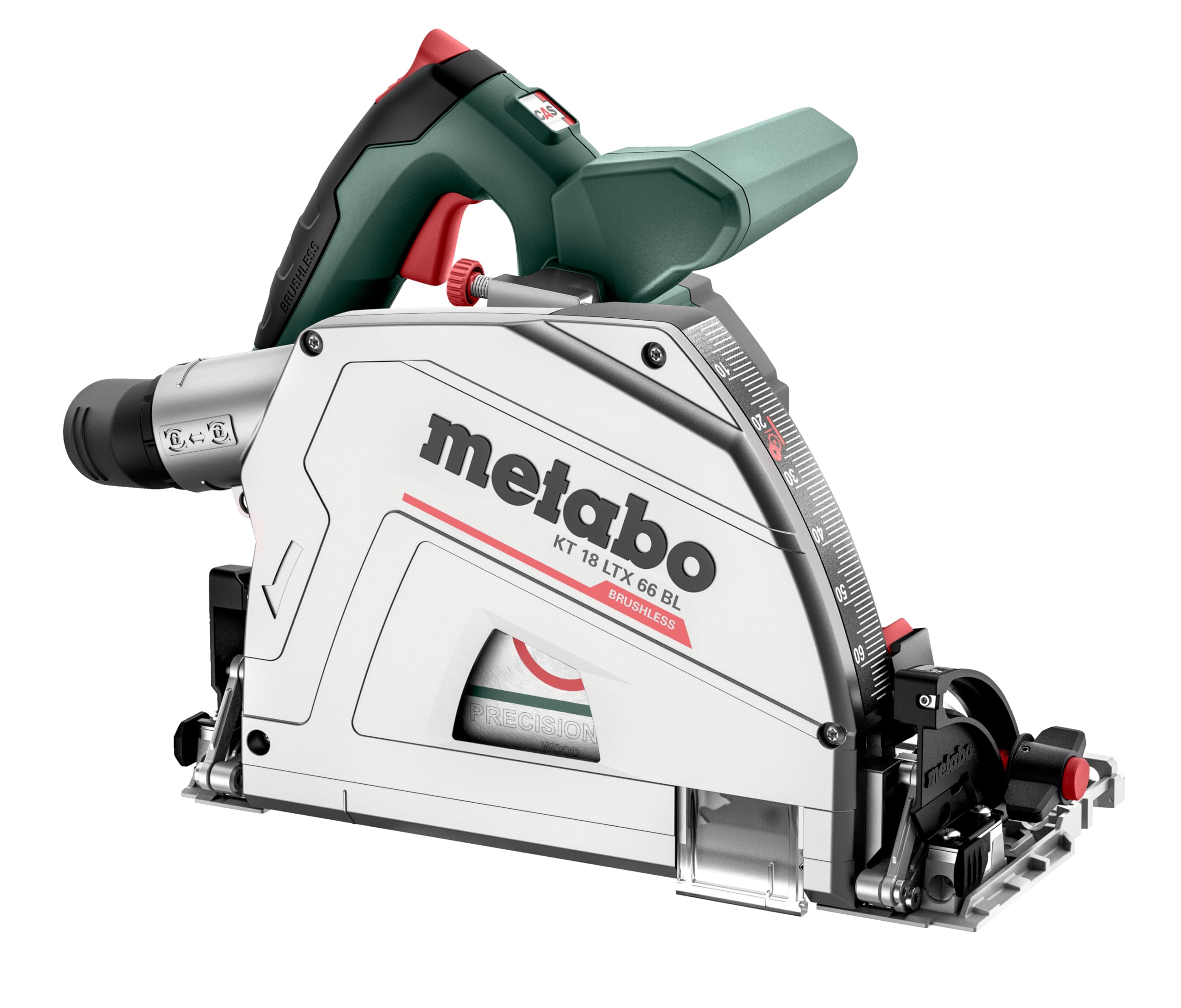 Metabo Akku-Tauchkreissäge KT 18 LTX 66 BL – 601866810 – 18 V – Mit Brushless-Motor für präzise Sägeschnitte bis 66 mm Tiefe – Inkl. Ladegerät ASC 145 und 2 x 8Ah Akkupack