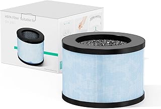 AROEVE MK01 & MK06 Air Filter Replacement 4-in-1 High-Efficiency H13 HEPA Air Filter for Smoke Pollen Dander Hair Smell Suitable- Standard Version