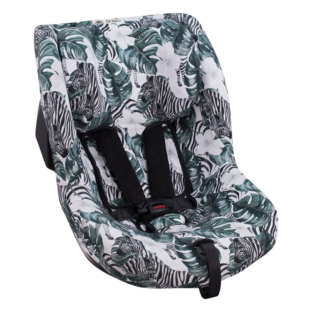 JYOKO Kids Funda de algodón para Silla de Coche Compatible con Joie I-Anchor Advance (Zebra)