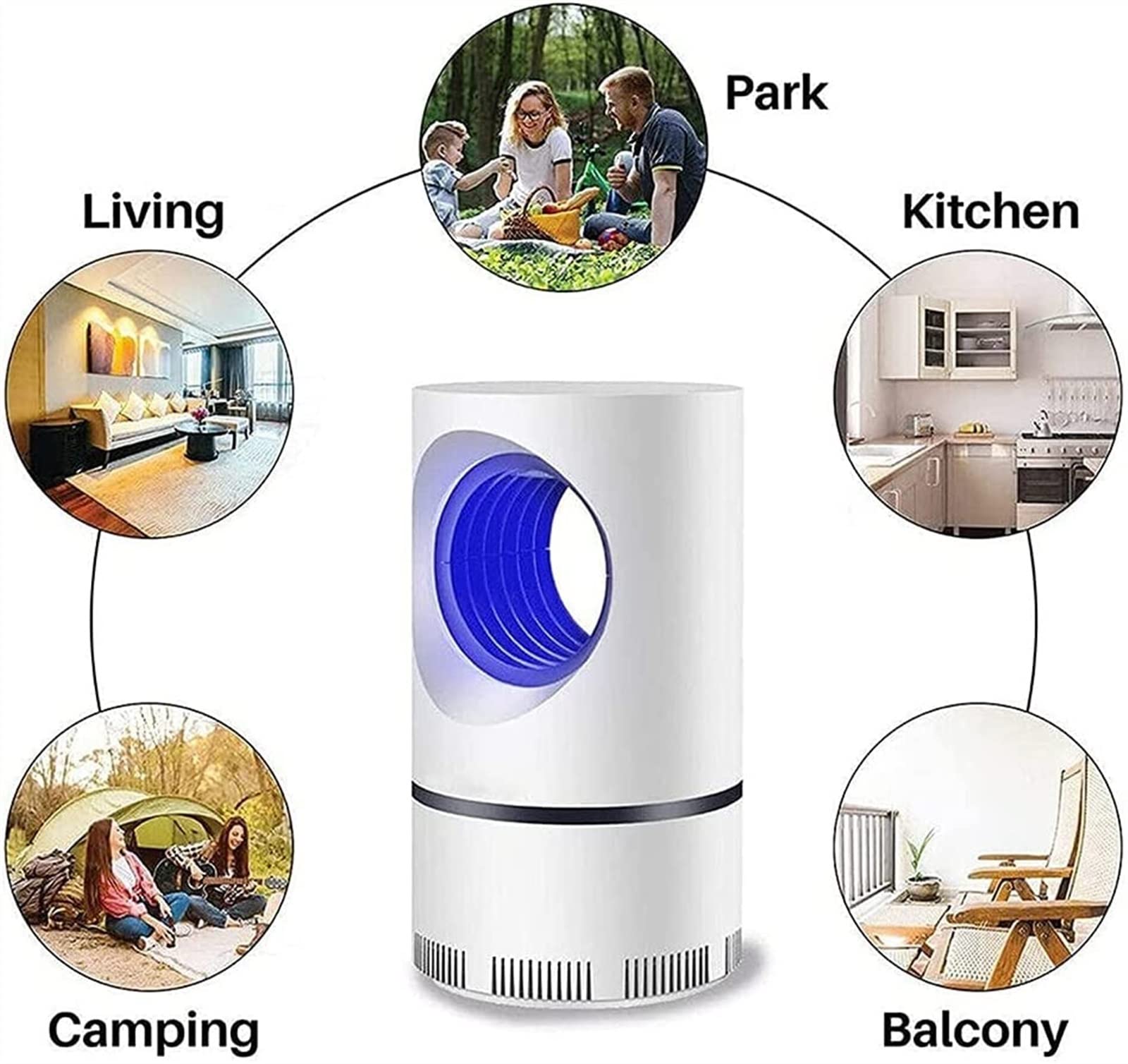 Lámpara LED para Matar Mosquitos, luz Nocturna UV, Repelente de Mosquitos, Trampa para Matar Moscas, Control de Insectos, Ventilador de succión, sin Zapper, lámpara atrapasueños Segura para niños, 36