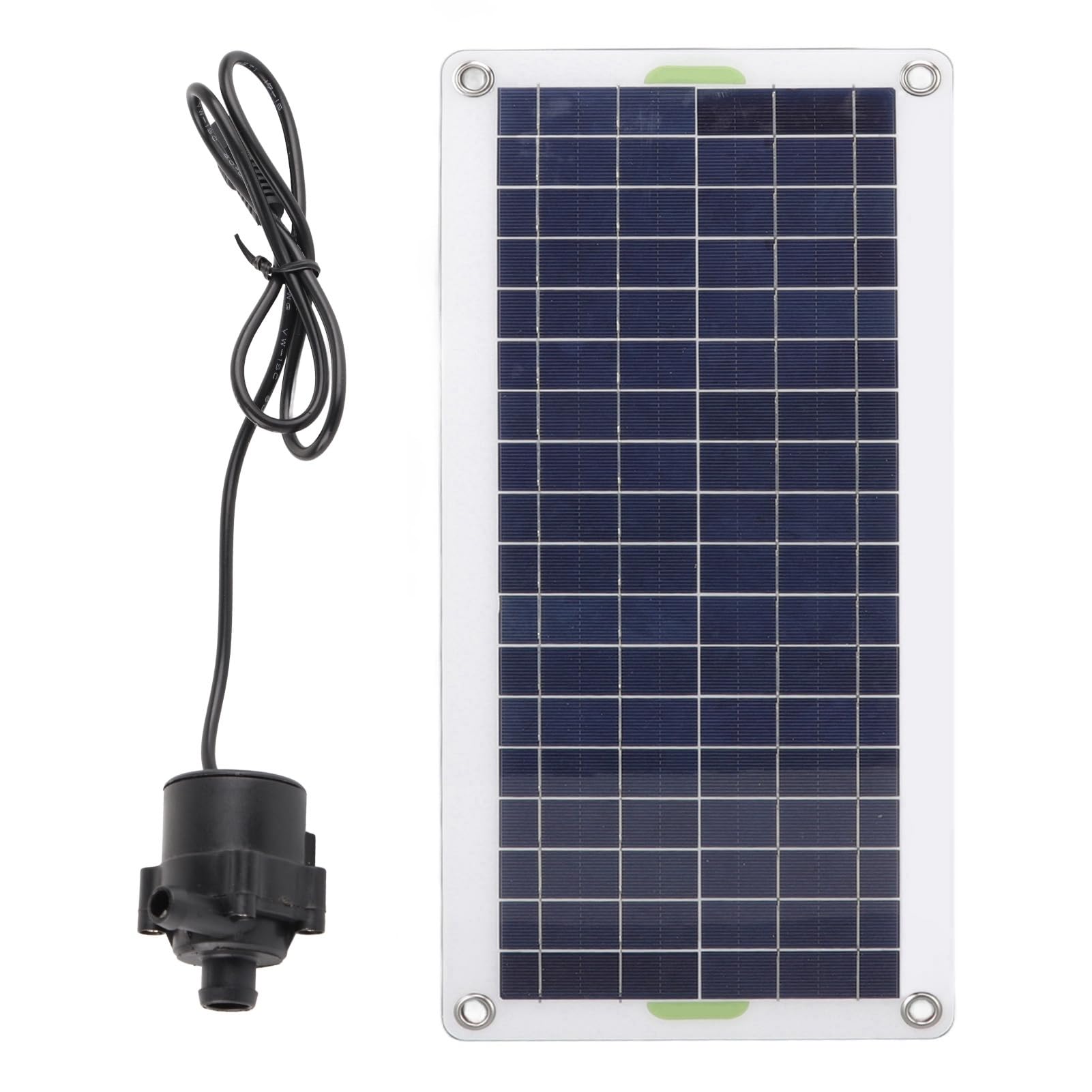 Kit Pompa Solare per Laghetto con Pannello Fotovoltaico 30W, Pompa Acqua 19W DC12V, Portata 800 L/h Sollevamento 5m