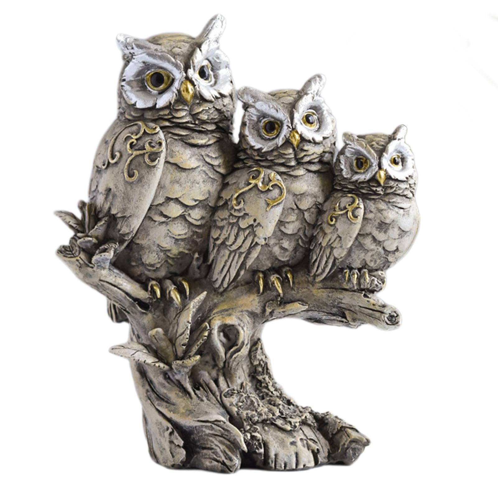 Figuras de búho decoración del hogar, escultura de búho,Decoración de jardín de búhos para exteriores | Linda estatua de jardín escultura animal, adorno animal moderno, estatuilla de resina, accesorio