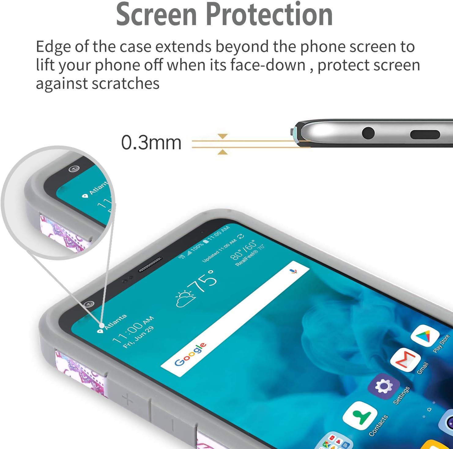 STARSHOP Compatible For -LG Stylo 4 Phone Case, with [Premium HD Screen Protector Included], Shock Absorption Impact Advanced Protective Phone Cover - Dream Catcher