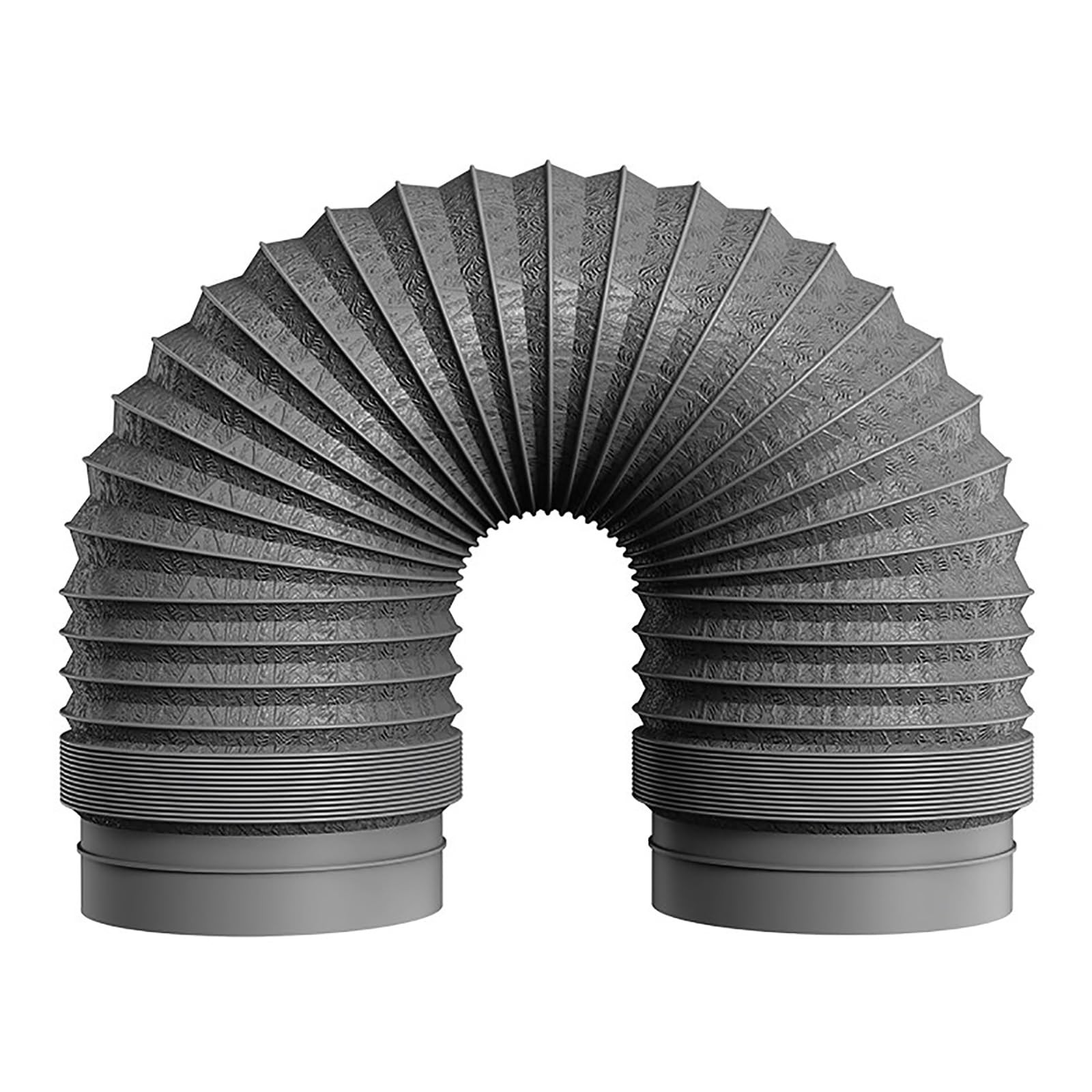 150 160 170 180 200mm Isolierter Lüftungsschlauch, Flexibler Abluftschlauch für Wäschetrockner, PVC Aluminiumfolie, Geeignet für Abluftventilatoren, Gebläse(L 1.5m(5ft),Dia 170mm(6.7in))