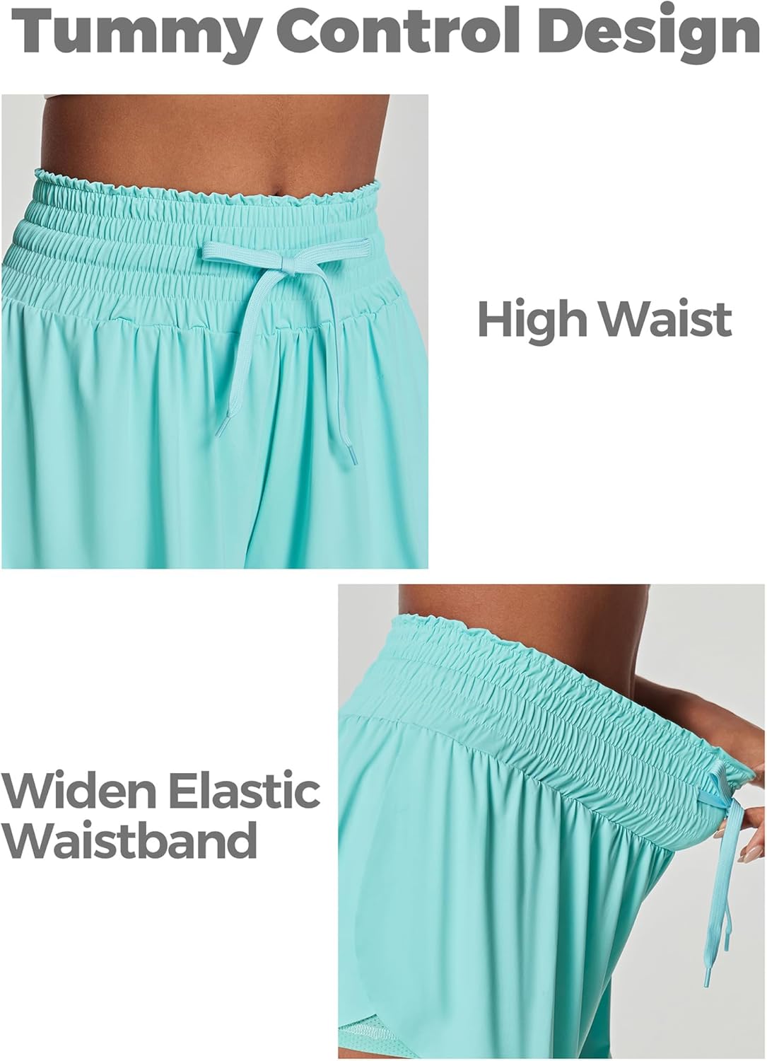 IUGA Athletic Shorts for Women High Waisted Butterfly Shorts Flowy Running Workout Tennis Skorts with Pockets Preppy Clothes - Image 5