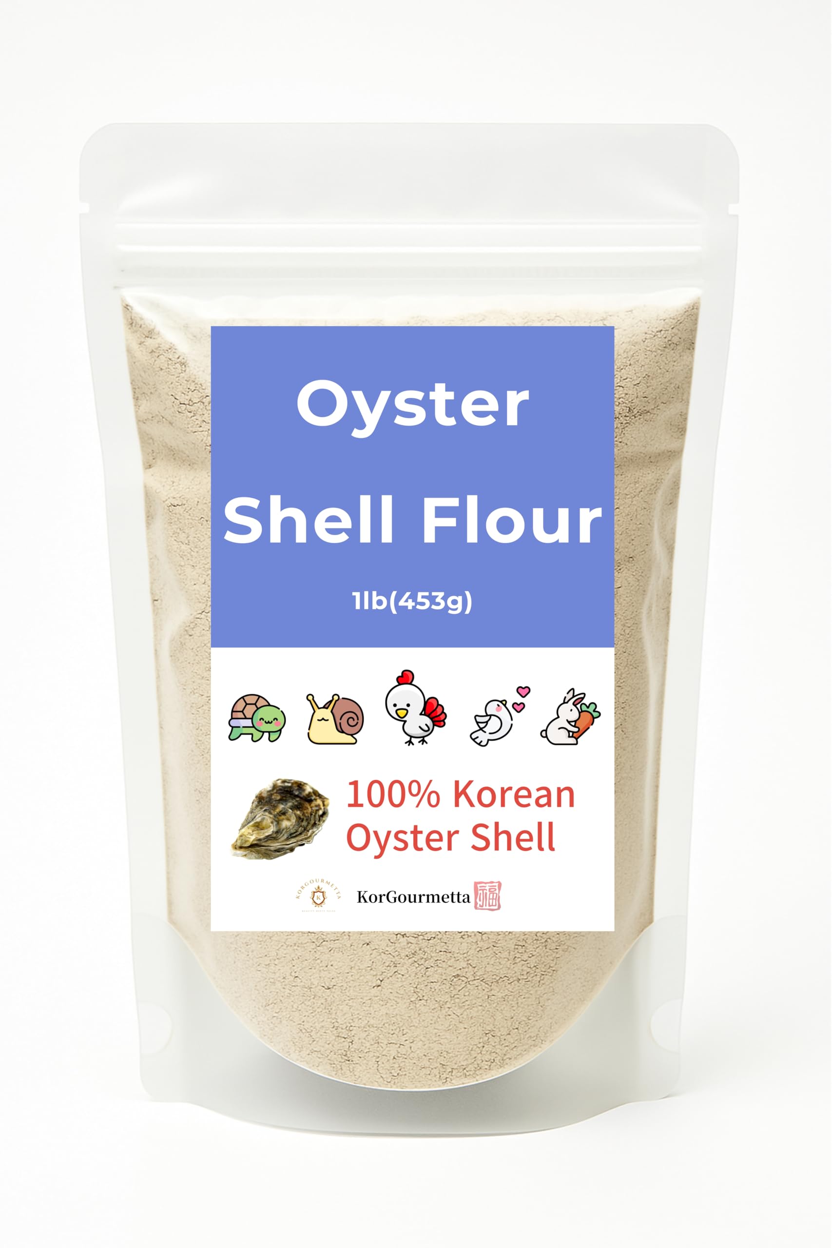 Austernschalenmehl (0,5 kg): fein gemahlenes Calcium für Hühner, Enten, Geflügel, Reptilien, Amphibien & mehr zerkleinerte Austernschalen-Alternative.