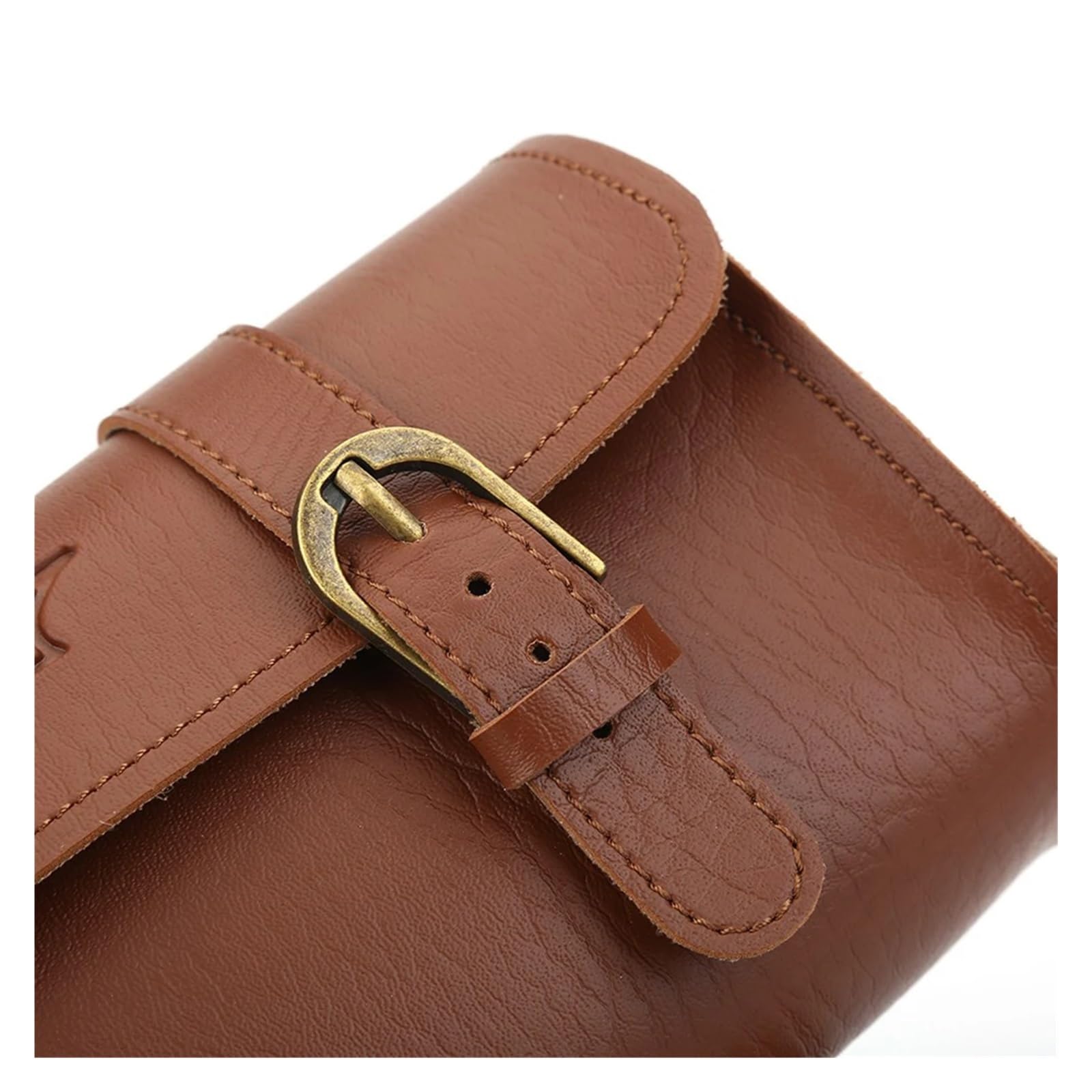 HKYBCF Sac de Cadre Avant de vélo en Cuir Vintage Pochette de Rangement de Selle rétro montée sur Guidon de vélo