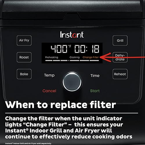 Miniatura 3 de Instant Pot OrderErase Filtro de fibra de carbono para freidora de aire instantánea y parrilla de interior, de los fabricantes de Instant Pot,