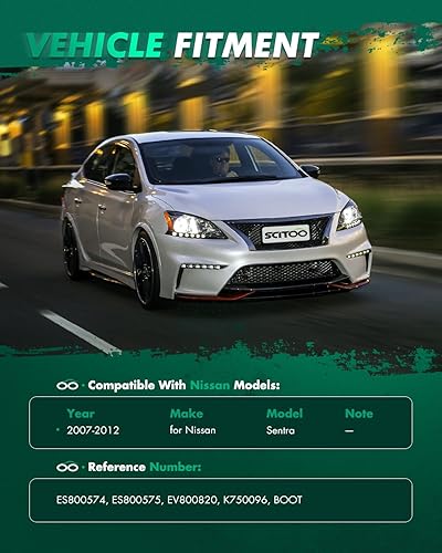 Miniatura 2 de SCITOO Kit de suspensión delantera, extremo de barra de acoplamiento interior exterior con barra estabilizadora de arranque, repuesto para 2007-2012