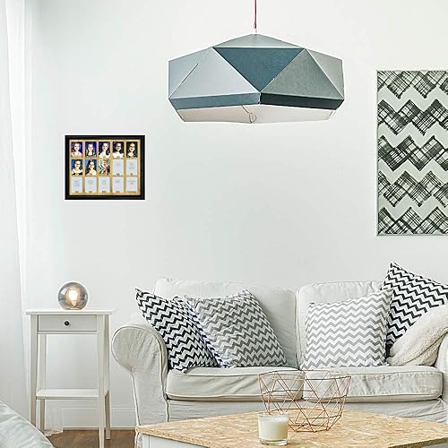 Miniatura 2 de Northland Frames and Gifts Inc marco para fotos escolares, desde preescolar hasta el día de graduación, P-12, color negro y madera de roble mate, 11